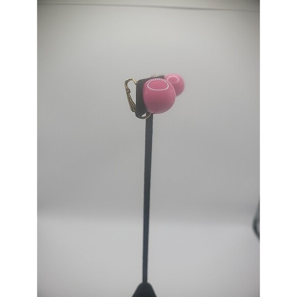 Vintage Avon Clip On Earrings Pink Round Womens Jewelry Costume - Picture 3 of 8